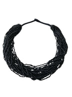 Inhanns Handmade Beaded Multilayer Necklace, 20 Layers - Black | Grocsy