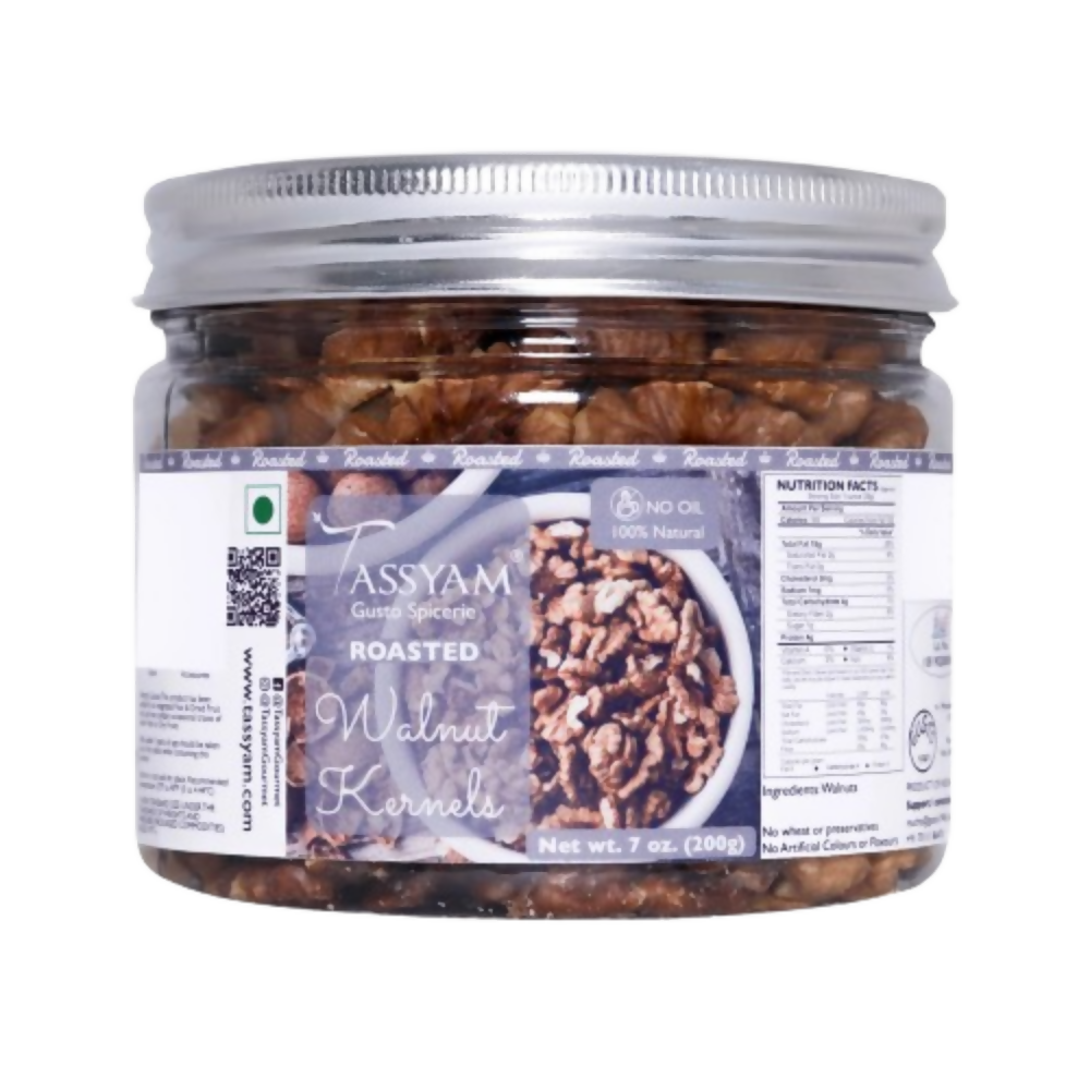 Tassyam Organics Roasted Walnut Halves | Grocsy