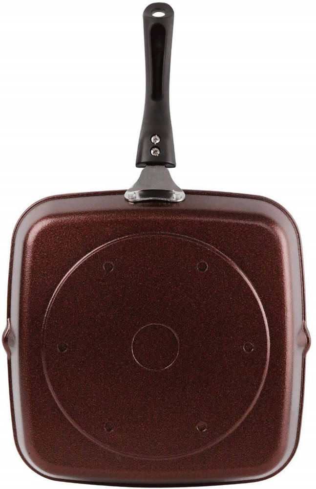 Cello Aluminium Non Stick Grill Pan Square Black | Grocsy