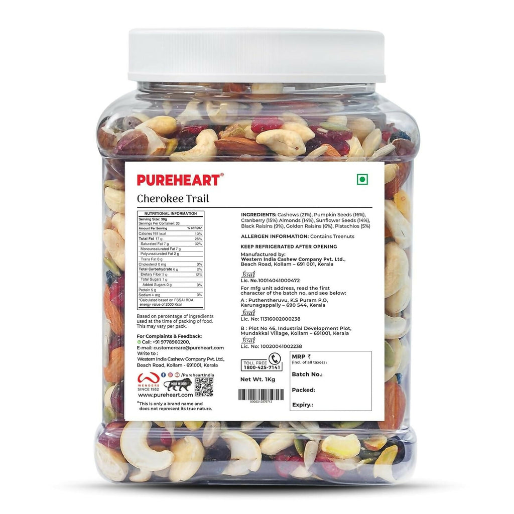 Pureheart Nutmix Cherokee Premium Trail Mix | Grocsy