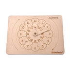 Kraftsman 24 Hour And Minutes Clock Learning Puzzle Board | Color Kit Included | Grocsy
