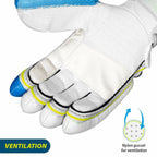 DSC Condor Ruffle Cricket Batting Gloves - Youth Left Multicolour with Cotton Gusset