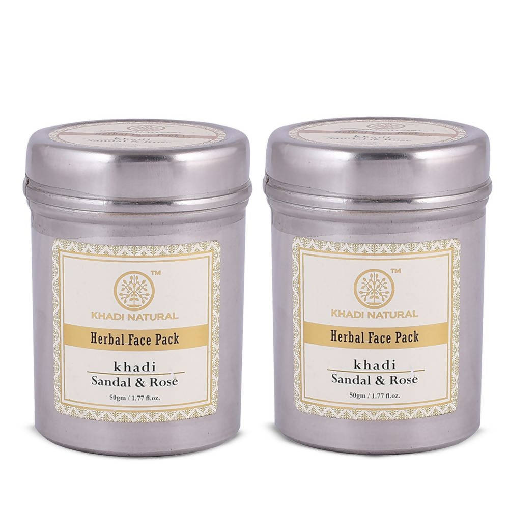 Khadi Natural Sandal & Rose Herbal Face Pack | Grocsy