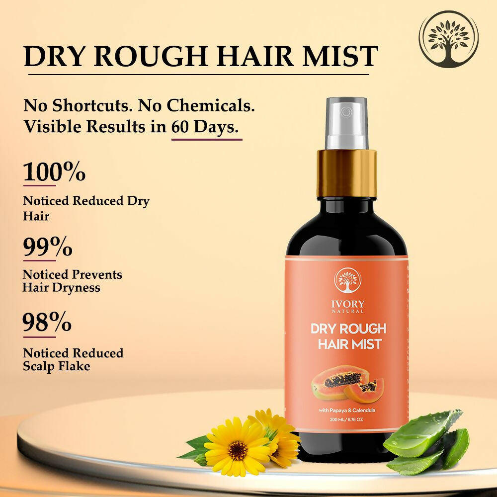 Ivory Natural Dry Rough Hair Mist - Reenergize, Moisturize, And Glow - Immediate Hydration For Dry Hair | Grocsy