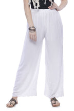 Mominos Fashion Rayon Cotton White Embroidery Chikan Palazzo | Grocsy