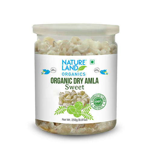 Nature Land Organics Dry Amla Candy Sweet | Grocsy