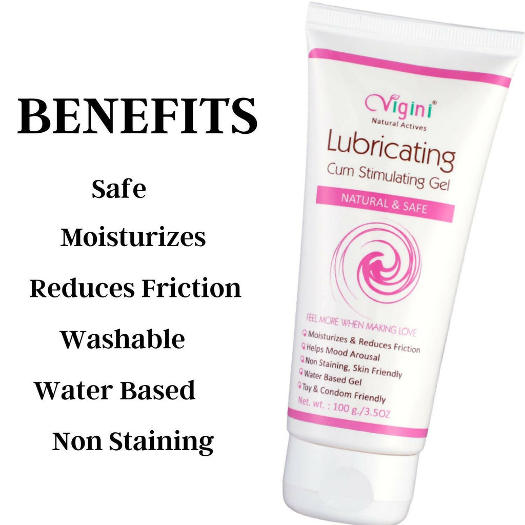 Vigini Natural Actives Vaginal Lubricant, Lubricating Cum Stimulating Lube Gel | Grocsy