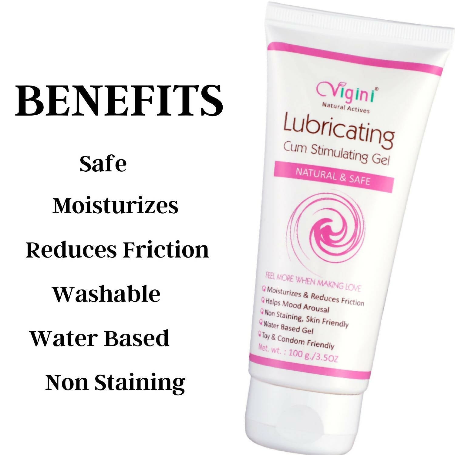 Vigini Natural Actives Vaginal Lubricant, Lubricating Cum Stimulating Lube Gel | Grocsy