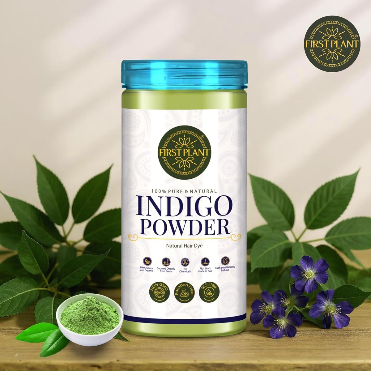 First Plant Organic Indigo Powder For Black Hair | Grocsy