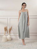 Joban Fashion Women's Grey Midi Dress | Grocsy