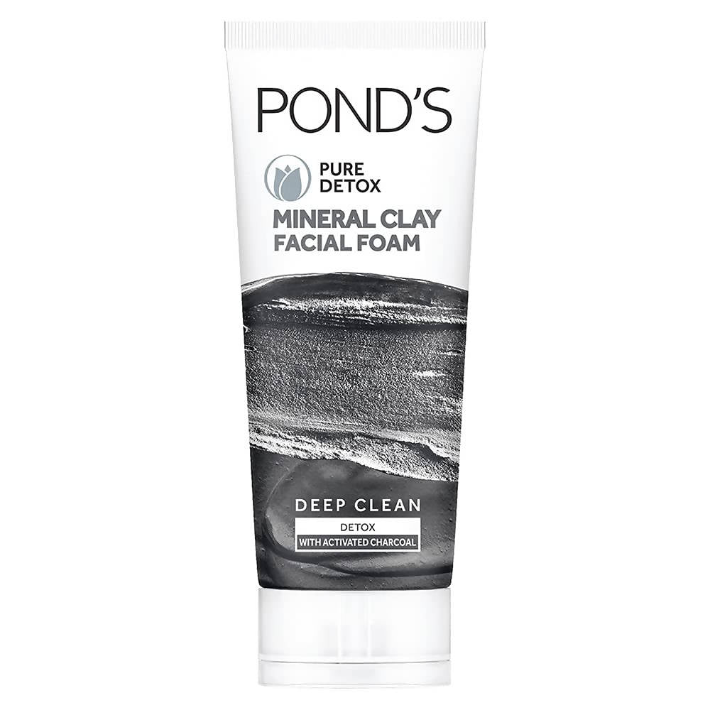 Ponds Pure Detox Mineral Clay Facial Foam | Grocsy