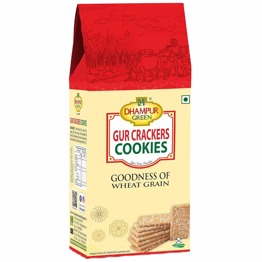 Dhampur Green Gur Crackers Cookies | Grocsy