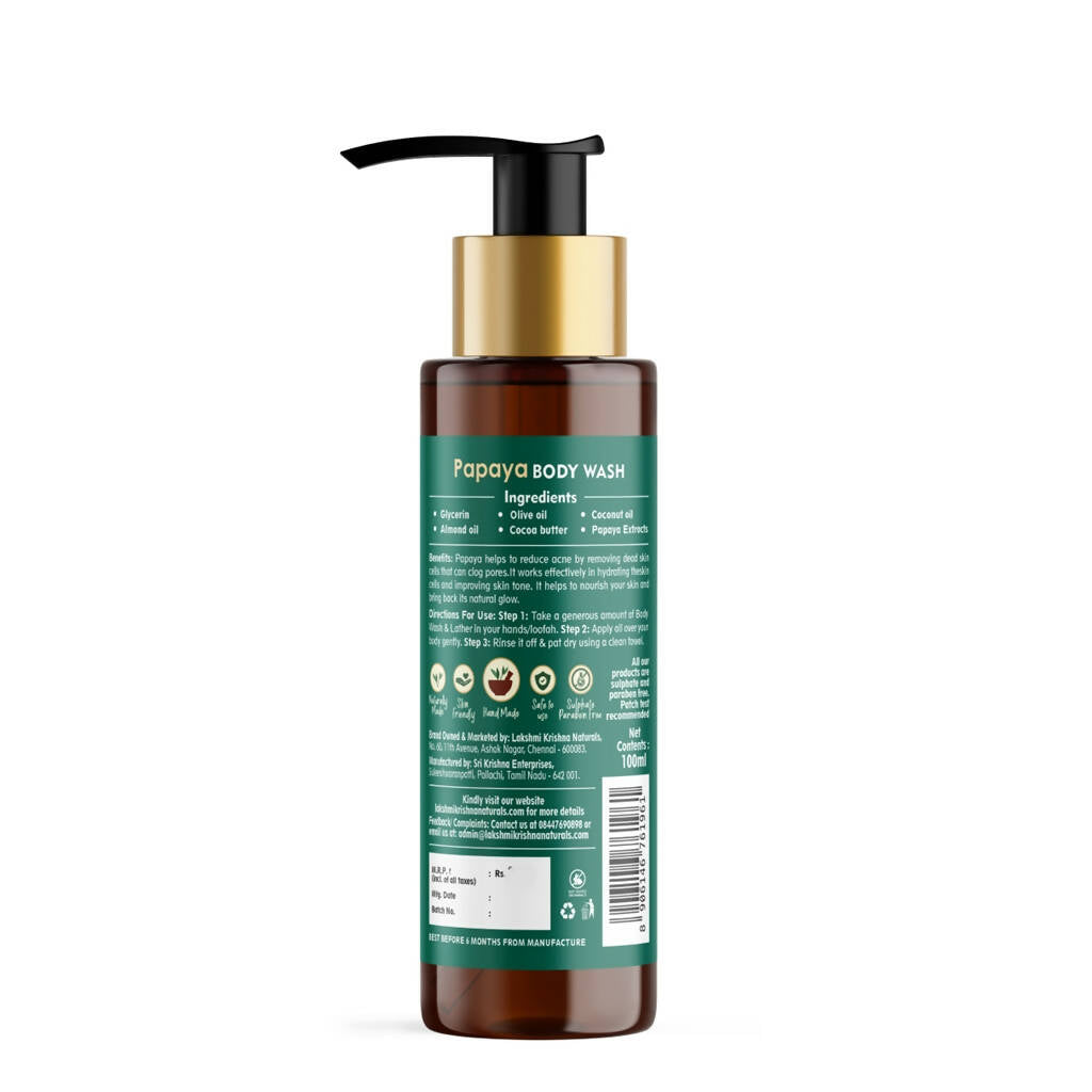 Lakshmi Krishna Naturals Papaya Body Wash | Grocsy