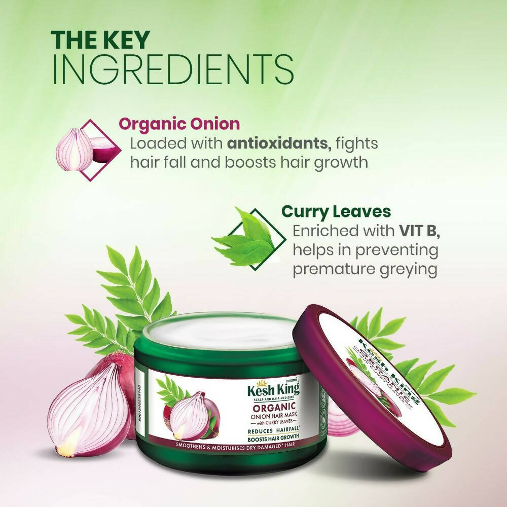 Kesh King Organic Onion Hair Mask With Curry Leaves | Grocsy