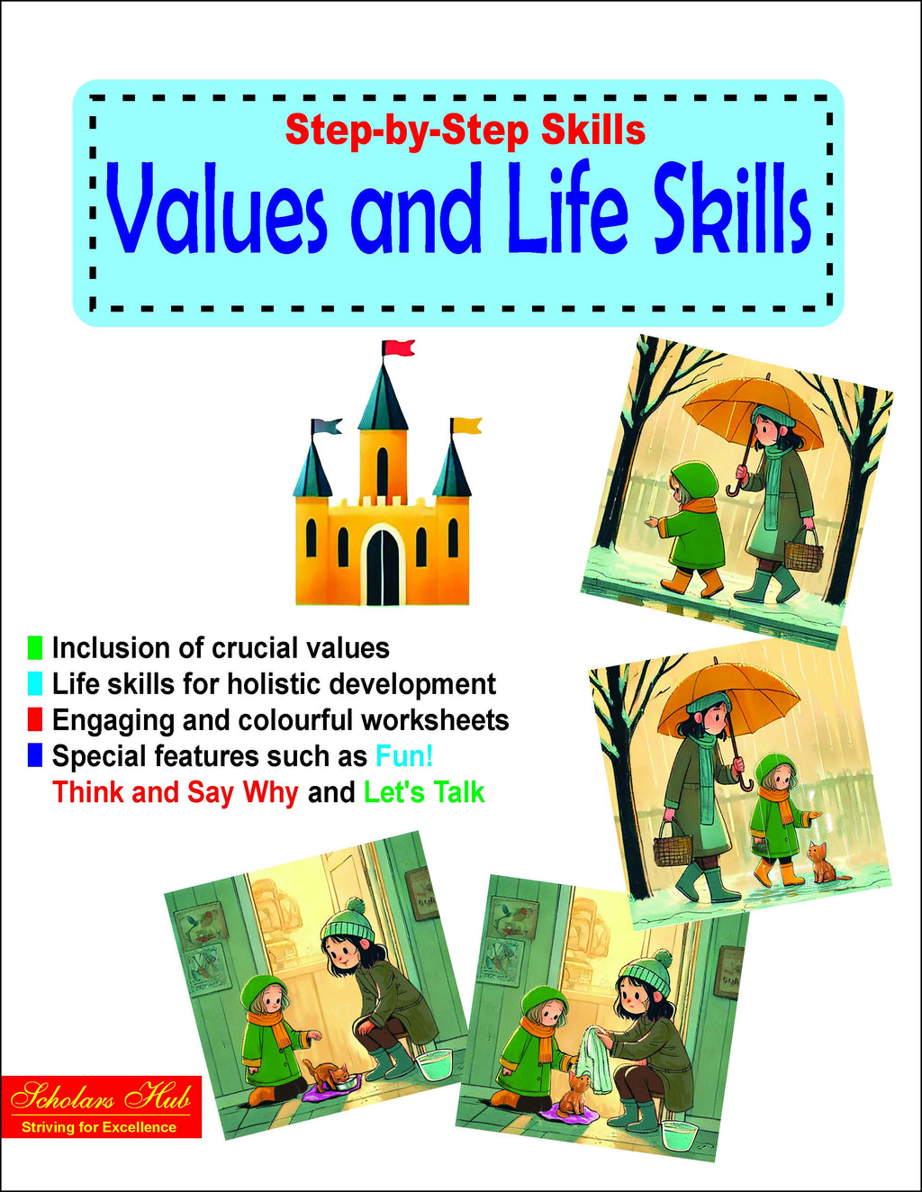 Step By Step Skills-Values And Life Skills Colorful Tearable Worksheets | Grocsy