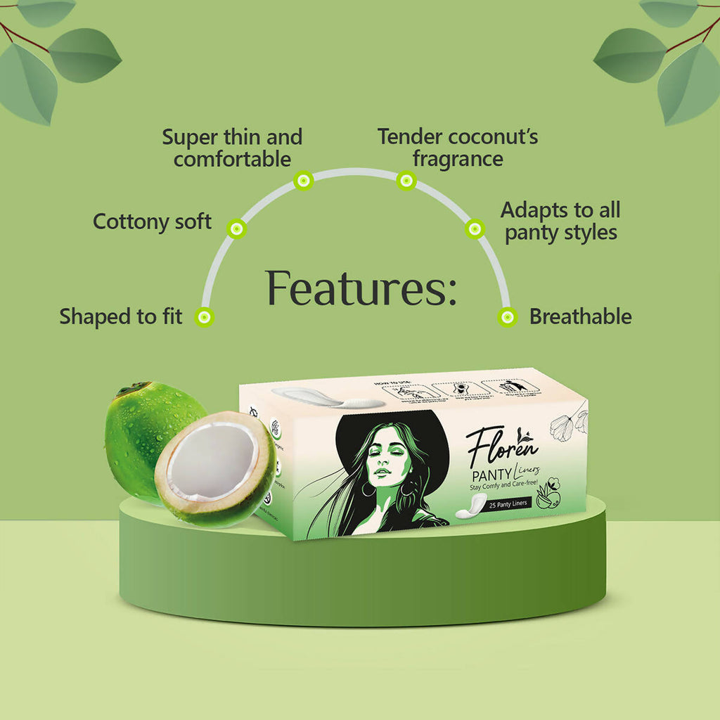 Floren Panty Liners Curvy Design for Extra Comfort | Grocsy