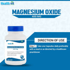 Healthvit Magnesium Oxide 370mg Capsules | Grocsy