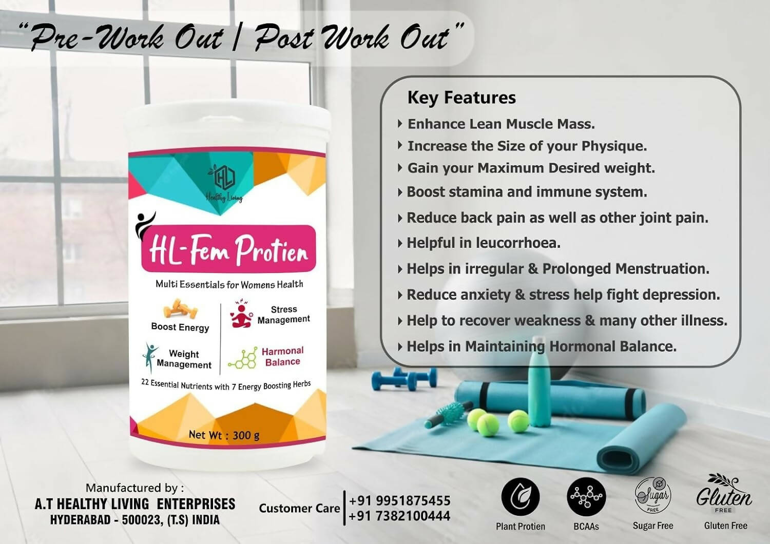 Healthy Living HL - Fem Protein Powder for Women | Grocsy