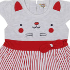 NammaBaby Baby Girl's A-Line Mini Frock Dress - Red 120 | Grocsy