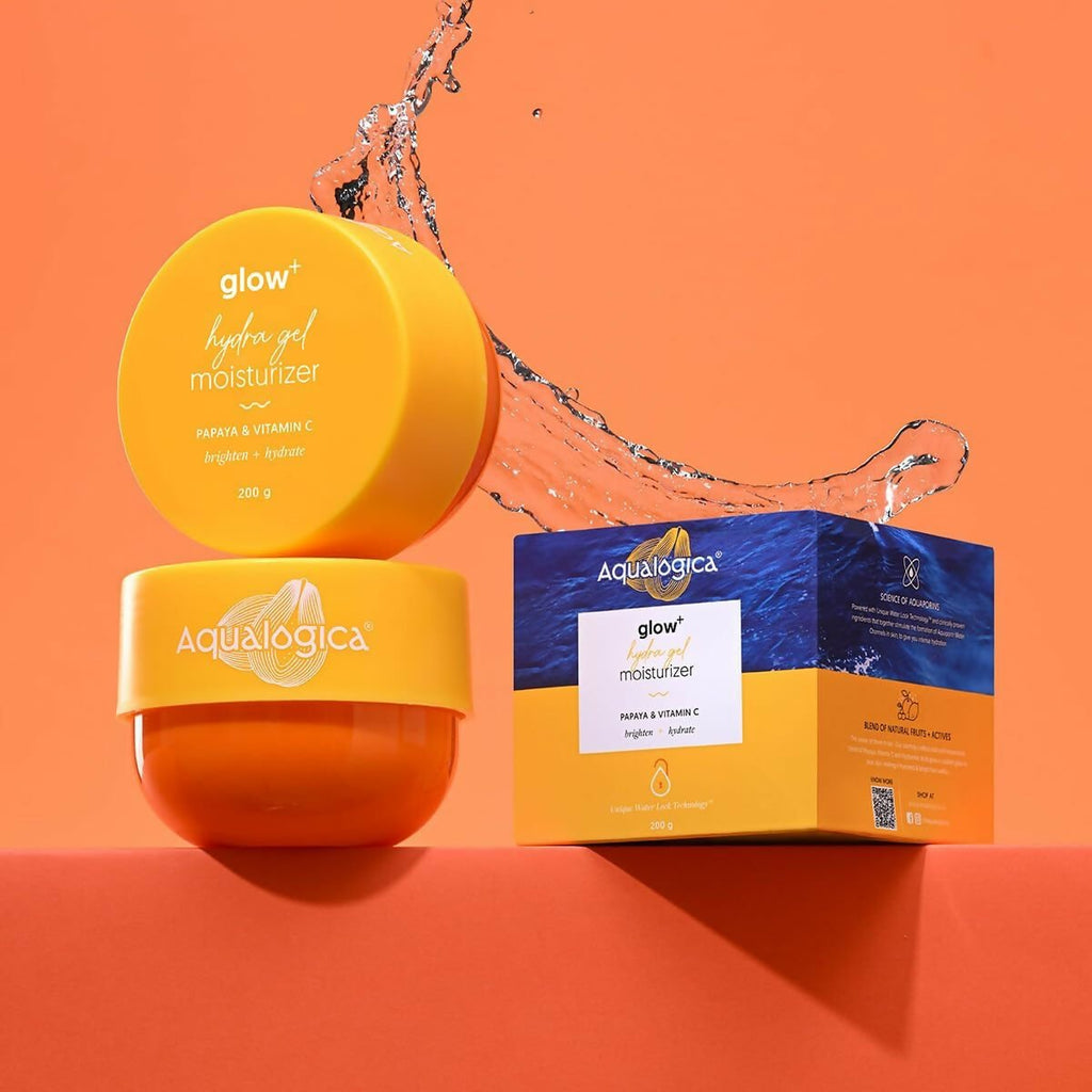 Aqualogica Hydra Glow Duo - Glow+ Dewy Sunscreen + Glow+ Hydra Gel Moisturizer | Grocsy