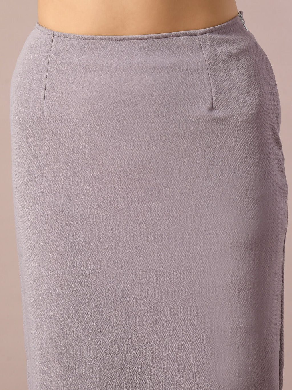Myshka Women's Lavender Solid Knee Length Party Embellished Skirts | Grocsy