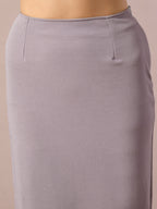 Myshka Women's Lavender Solid Knee Length Party Embellished Skirts | Grocsy