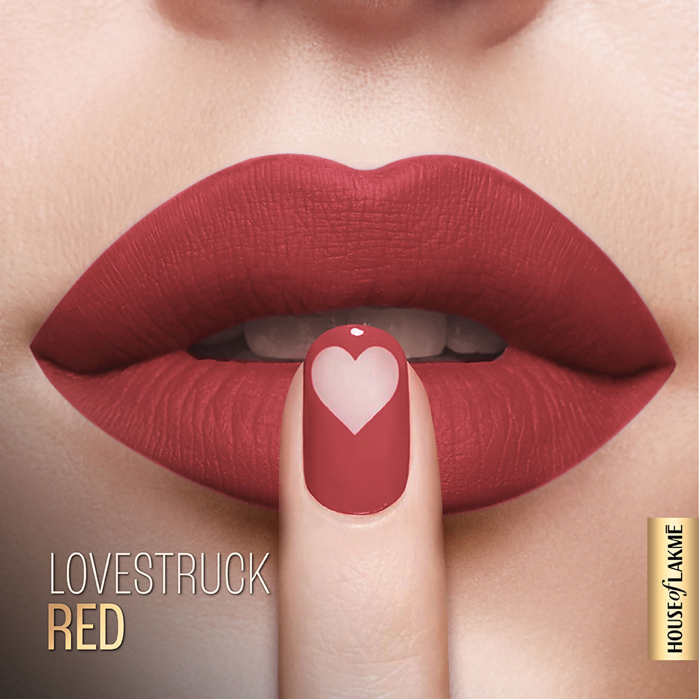Lakme Xtraordin-Airy Velvet Matte Lip Mousse - Love Struck Red | Grocsy