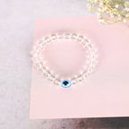 NVR Men & Women Transparent Beaded Elasticated Bracelet | Grocsy