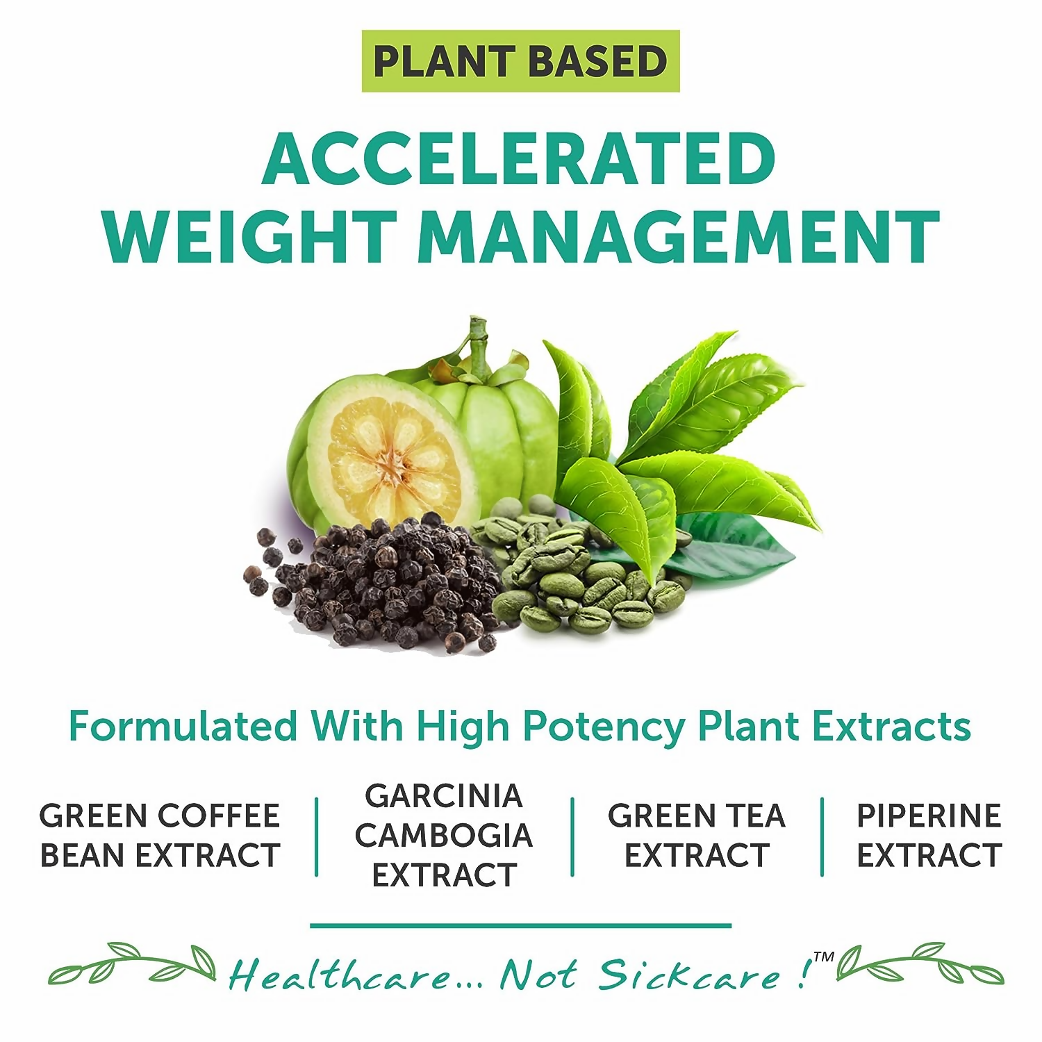 Bliss Welness Green Tea + Garcinia + Green Coffee Bean Extract Tablets | Grocsy