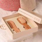 Maate Baby Wooden Comb Set | Beechwood Comb and Hair Brush | Grocsy