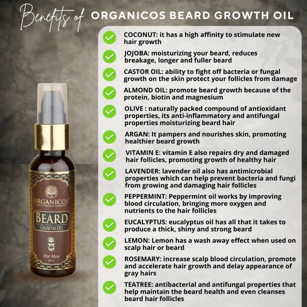 Organicos Beard Growth Oil | Grocsy