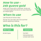 PLIX The Plant Fix Guava Glowy Kit With 24K Gold Dewy Serum & SPF 20 Moisturizer | Grocsy