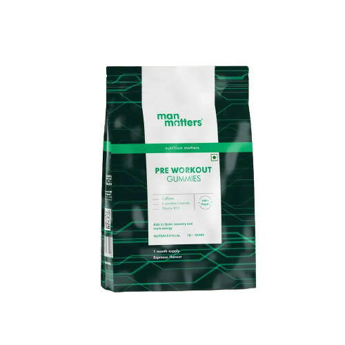 Man Matters Pre Workout Gummies, Expresso Flavour, Vegan Free | Grocsy