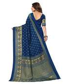 Vamika Blue Printed Art Silk Saree | Grocsy