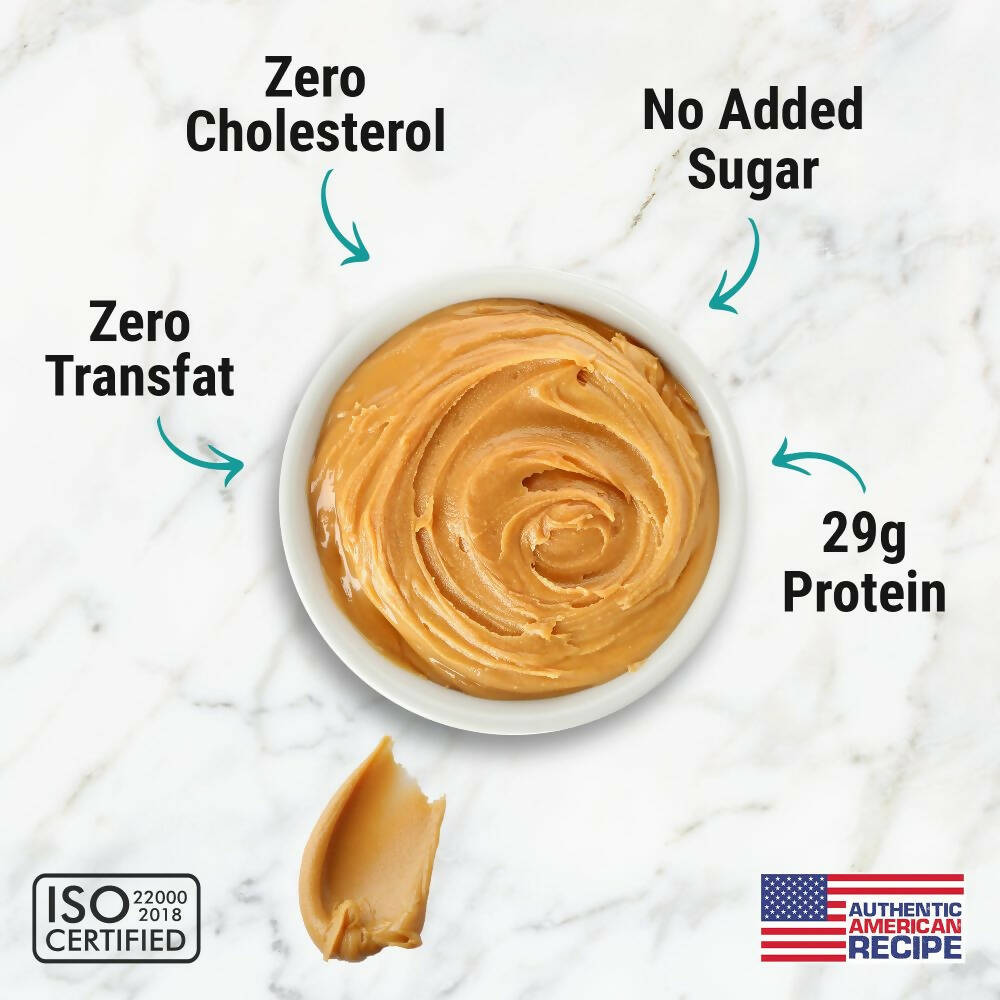 Happilo All Natural Peanut Butter Creamy-Unsweetened | Grocsy