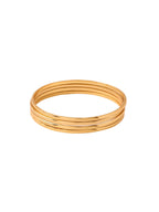 NVR Women's Set of 4 Gold-Polished Traditional Daily Use Bangles | Grocsy