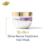 Dove 10 in 1 Shine Revive Treatment Hair Mask for Dull Hair | Grocsy