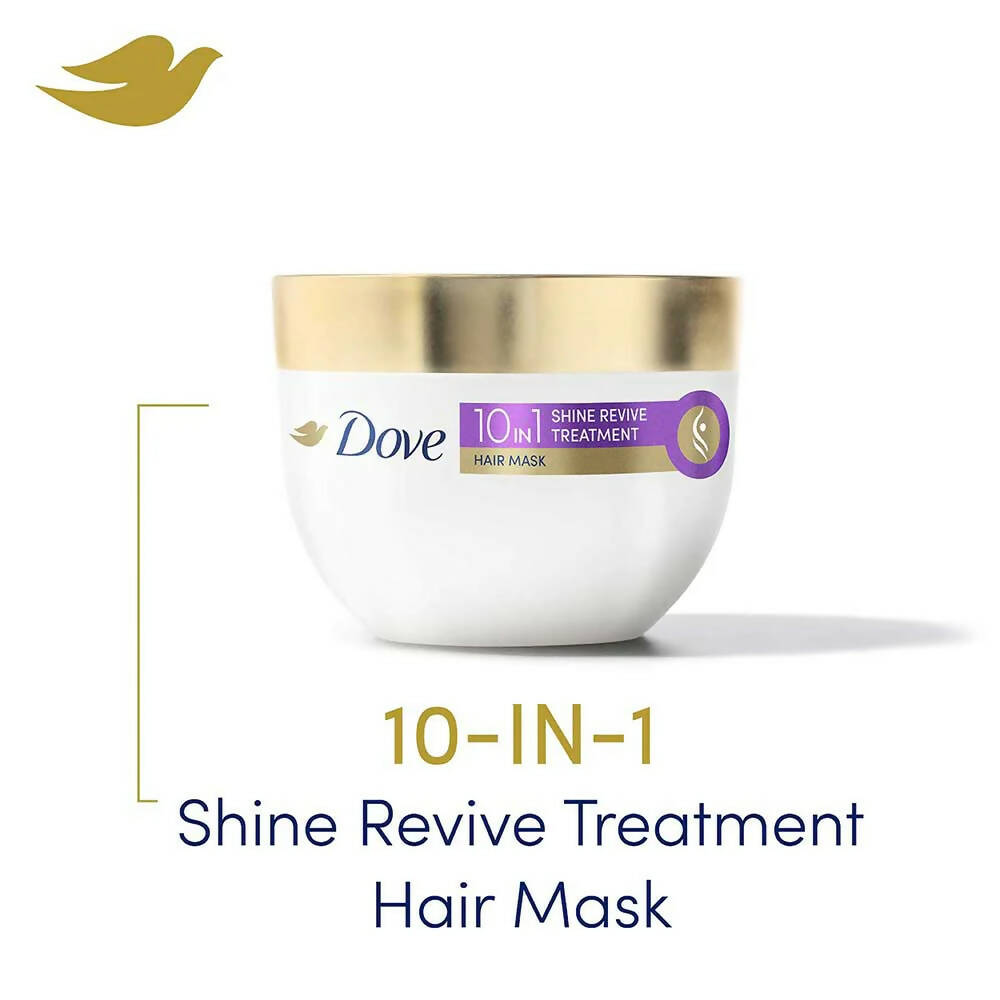 Dove 10 in 1 Shine Revive Treatment Hair Mask for Dull Hair | Grocsy