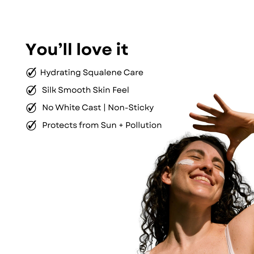 Detoxie Squalene & Silk Protiens SPF50 Sunscreen Gel For All Skin Types | Grocsy