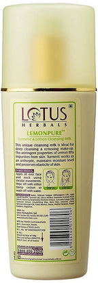 Lotus Herbals Lemonpure Turmeric And Lemon Cleansing Milk | Grocsy