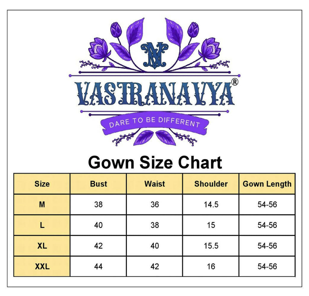 Vastranavya Lavender Chinnon with Embroidery Zari Sequins Work Gown | Grocsy