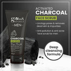 Globus Naturals Anti Pollution & Anti Acne Detox Charcoal Face Scrub for Men | Grocsy
