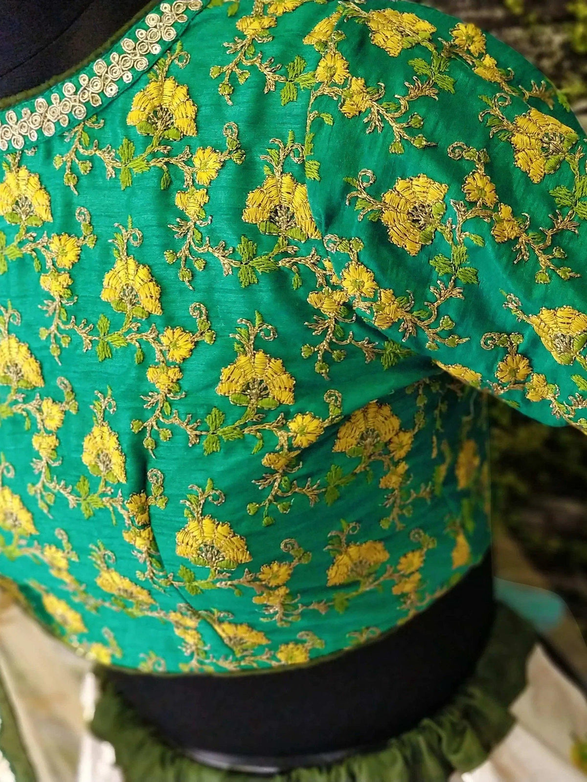 Tulsi Art Off White-Yellow Rose Floral Print Silk Lehenga Choli | Grocsy