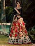 Tulsi Art Multi-Color Floral Printed Silk Wedding Lehenga Choli With Dupatta | Grocsy