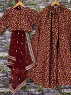 Tulsi Art Maroon Zari Embroidered Silk Bridal Lehenga Choli | Grocsy