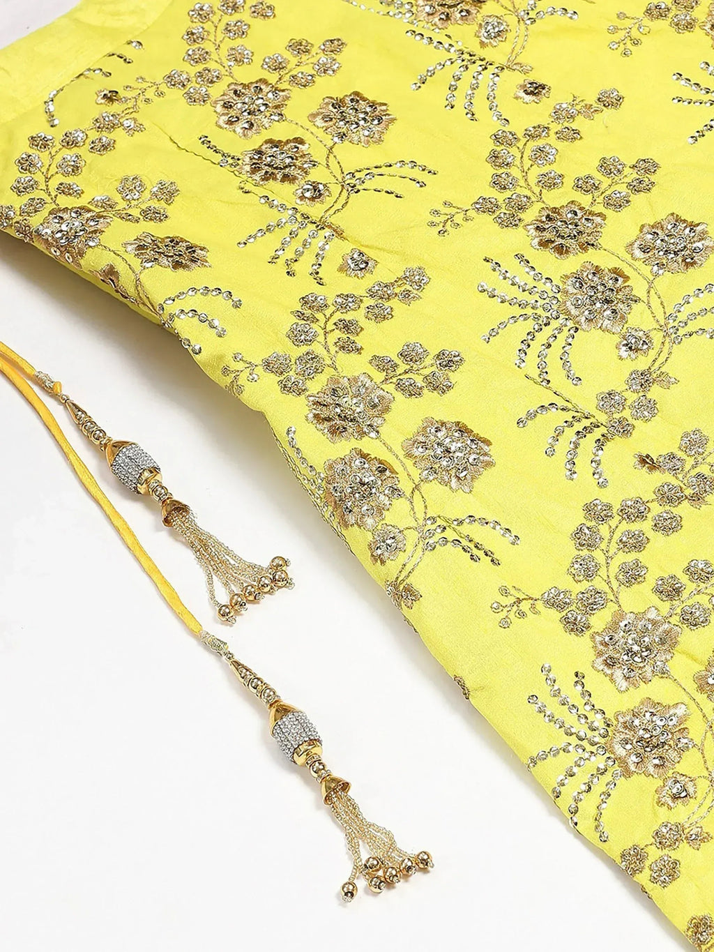 Tulsi Art Neon Embroidery Thai Silk Bridal Lehenga Choli | Grocsy