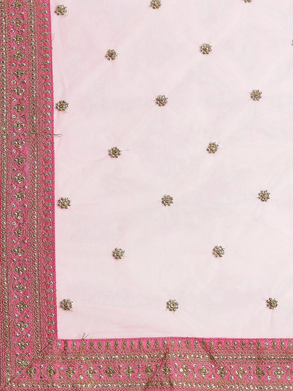 Tulsi Art Pink Embroidery Thai Silk Bridal Lehenga Choli | Grocsy