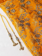 Tulsi Art Yellow Embroidery Thai Silk Bridal Lehenga Choli | Grocsy