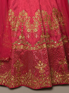 Tulsi Art Red Embroidery Silk Party Wear Lehenga Choli | Grocsy