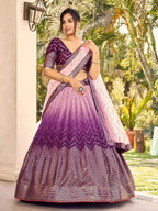 Tulsi Art Amazing Purple Sequins Chinon Function Wear Lehenga Choli | Grocsy
